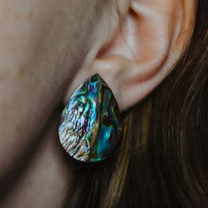 Teardrop aqua blend earrings